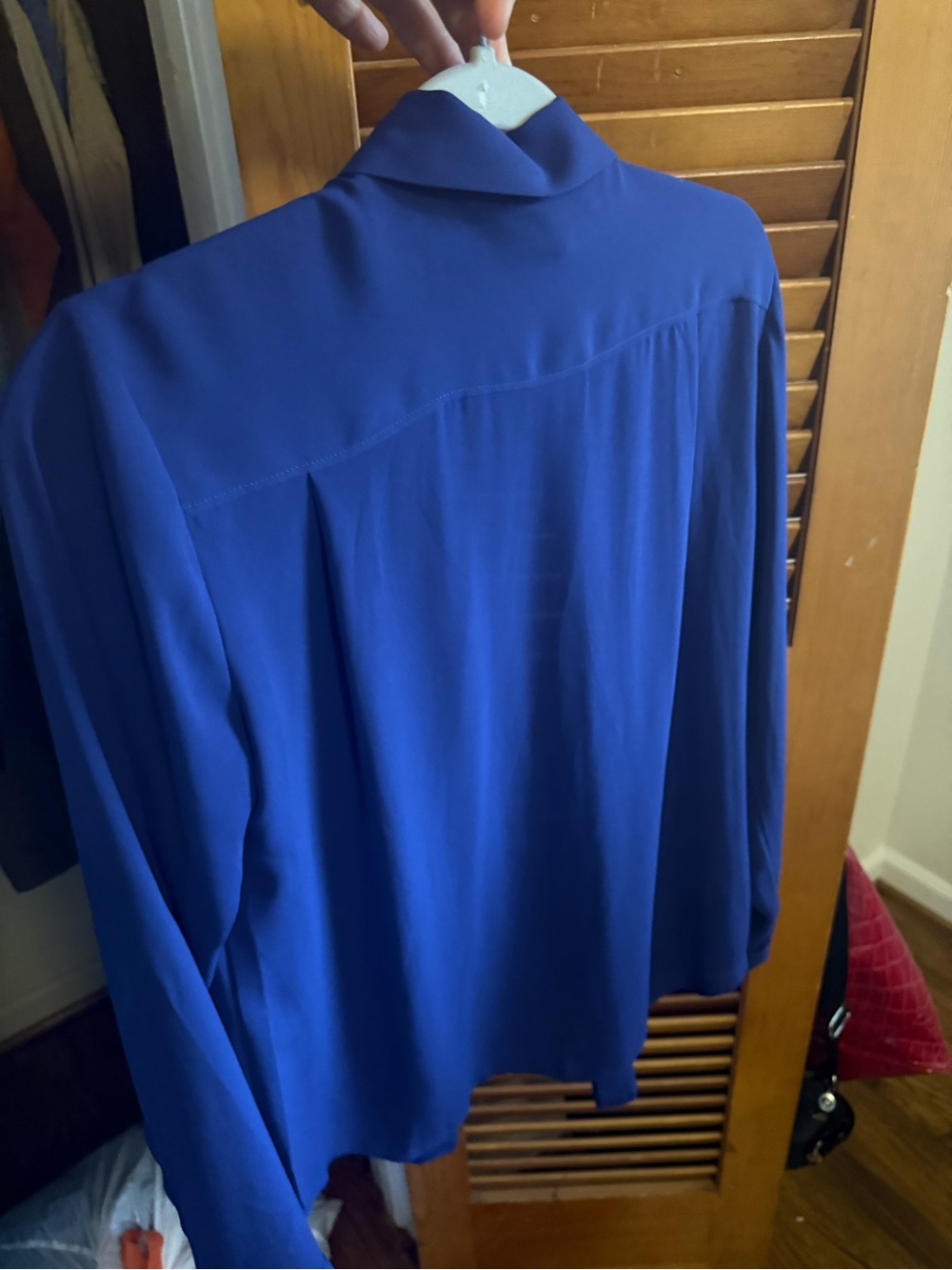 LOFT Cobalt Blue Long-Sleeve Blouse